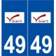 49 Vihiers logo autocollant plaque stickers ville