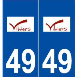 49 Vihiers logo autocollant plaque stickers ville