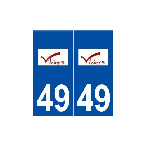 49 Vihiers logo autocollant plaque stickers ville