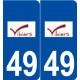 49 Vihiers logo autocollant plaque stickers ville