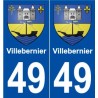 49 Villebernier blason autocollant plaque stickers ville