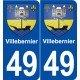 49 Villebernier blason autocollant plaque stickers ville