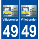 49 Villebernier logo autocollant plaque stickers ville
