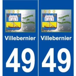 49 Villebernier logo autocollant plaque stickers ville