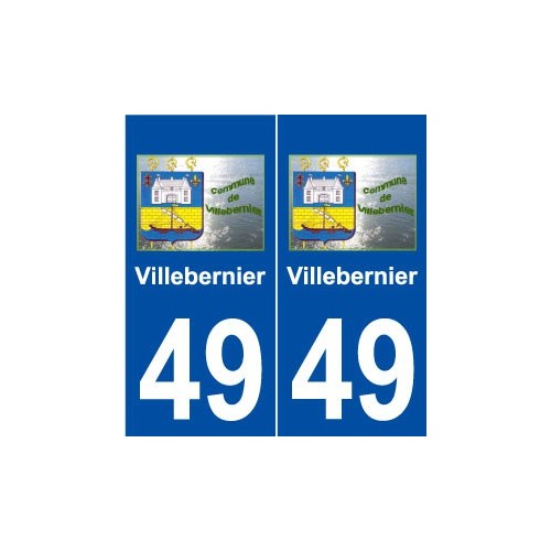 49 Villebernier logo autocollant plaque stickers ville