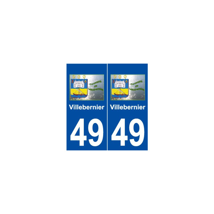 49 Villebernier logo autocollant plaque stickers ville