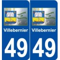 49 Villebernier logo autocollant plaque stickers ville