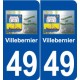 49 Villebernier logo autocollant plaque stickers ville