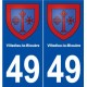49 Villedieu-la-Blouère blason autocollant plaque stickers ville
