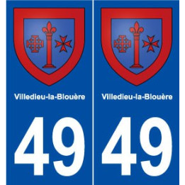 49 Villedieu-la-Blouère blason autocollant plaque stickers ville