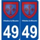 49 Villedieu-la-Blouère blason autocollant plaque stickers ville