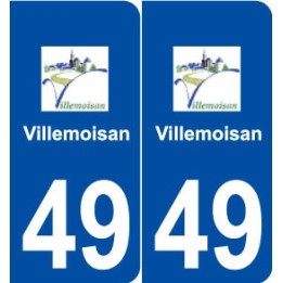 49 Villemoisan logo autocollant plaque stickers ville