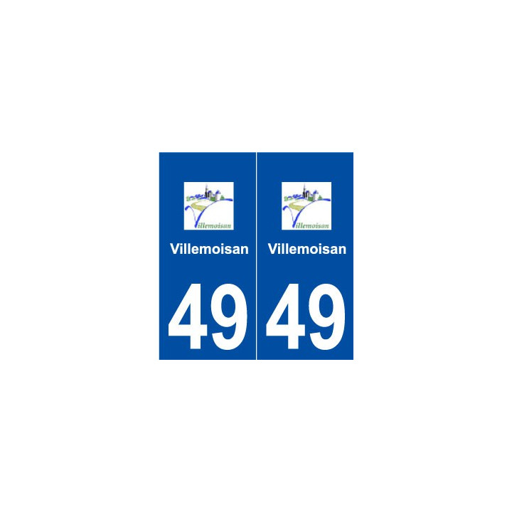 49 Villemoisan logo autocollant plaque stickers ville