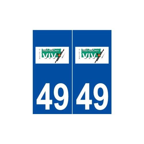 49 Vivy logo autocollant plaque stickers ville