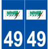 49 Vivy logo autocollant plaque stickers ville