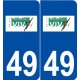 49 Vivy logo autocollant plaque stickers ville