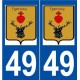 49 Yzernay logo autocollant plaque stickers ville