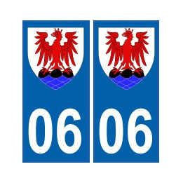 06 Alpes Maritimes autocollant plaque blason armoiries stickers