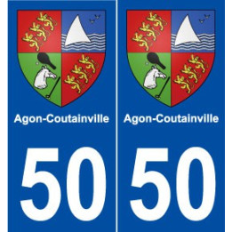 50 Agon-Coutainville blason autocollant plaque stickers ville