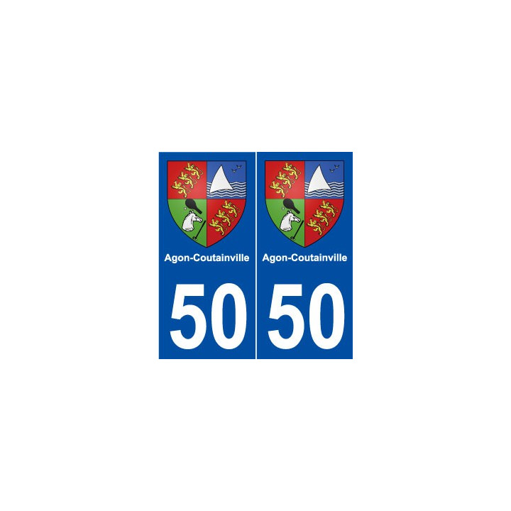 50 Agon-Coutainville blason autocollant plaque stickers ville