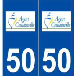 50 Agon-Coutainville logo autocollant plaque stickers ville