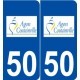 50 Agon-Coutainville logo autocollant plaque stickers ville