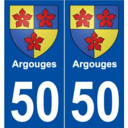 50 Argouges blason autocollant plaque stickers ville