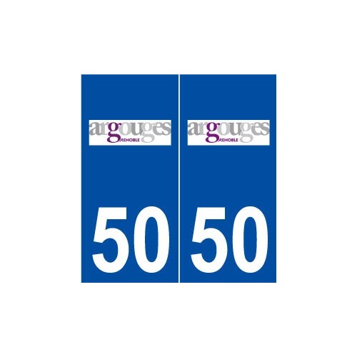 50 Argouges logo autocollant plaque stickers ville