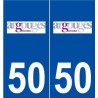 50 Argouges logo autocollant plaque stickers ville