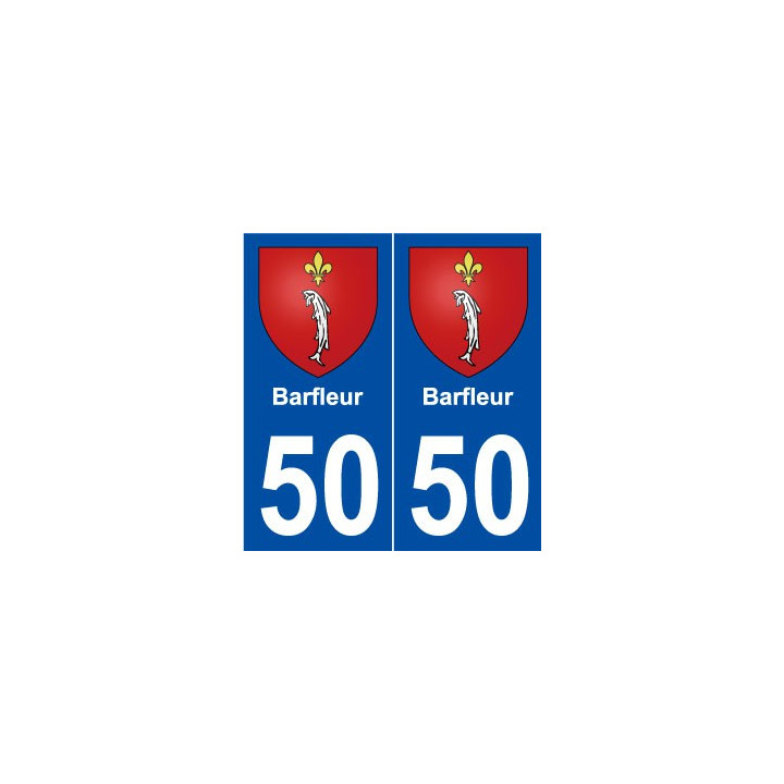50 Barfleur blason autocollant plaque stickers ville