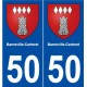 50 Barneville-Carteret blason autocollant plaque stickers ville