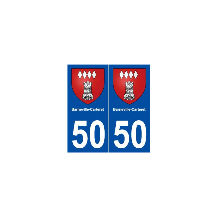 50 Barneville-Carteret blason autocollant plaque stickers ville