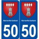 50 Barneville-Carteret blason autocollant plaque stickers ville
