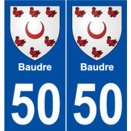 50 Baudre blason autocollant plaque stickers ville