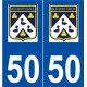 50 Beaumont-Hague logo autocollant plaque stickers ville