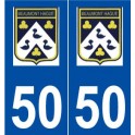 50 Beaumont-Hague logo autocollant plaque stickers ville