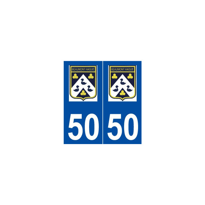 50 Beaumont-Hague logo autocollant plaque stickers ville
