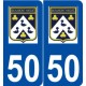 50 Beaumont-Hague logo autocollant plaque stickers ville