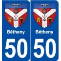 50 Bétheny blason autocollant plaque stickers ville