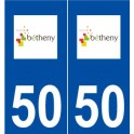 50 Bétheny logo autocollant plaque stickers ville