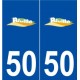 50 Biville-la-Baignarde logo autocollant plaque stickers ville