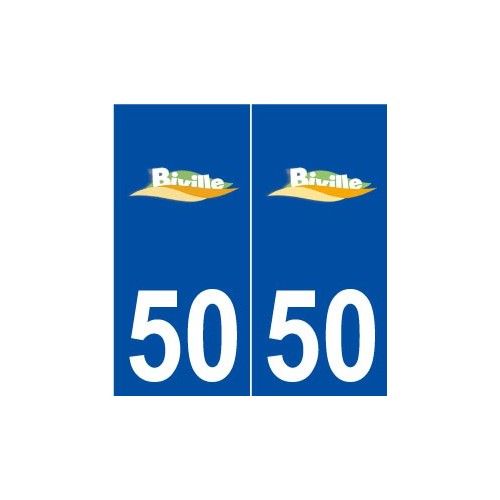 50 Biville-la-Baignarde logo autocollant plaque stickers ville