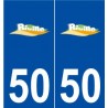 50 Biville-la-Baignarde logo autocollant plaque stickers ville
