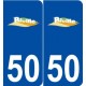 50 Biville-la-Baignarde logo autocollant plaque stickers ville
