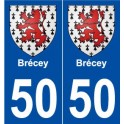 50 Brécey blason autocollant plaque stickers ville