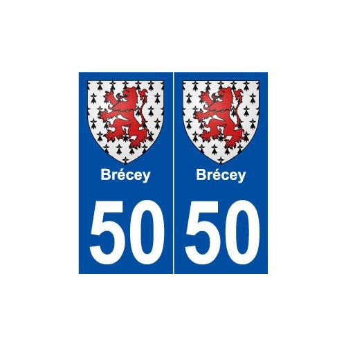 50 Brécey blason autocollant plaque stickers ville