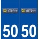 50 Brécey logo autocollant plaque stickers ville