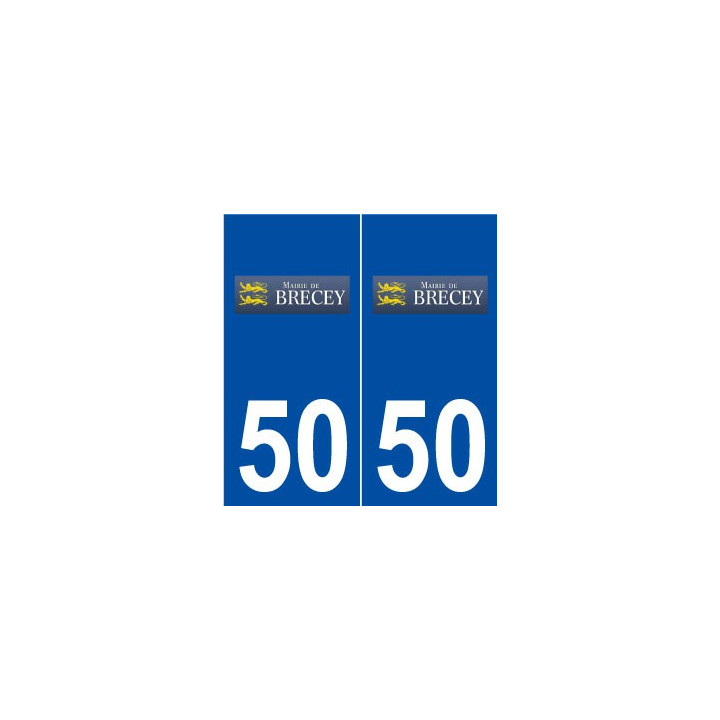 50 Brécey logo autocollant plaque stickers ville