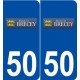50 Brécey logo autocollant plaque stickers ville