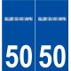 50 Bréhal logo autocollant plaque stickers ville